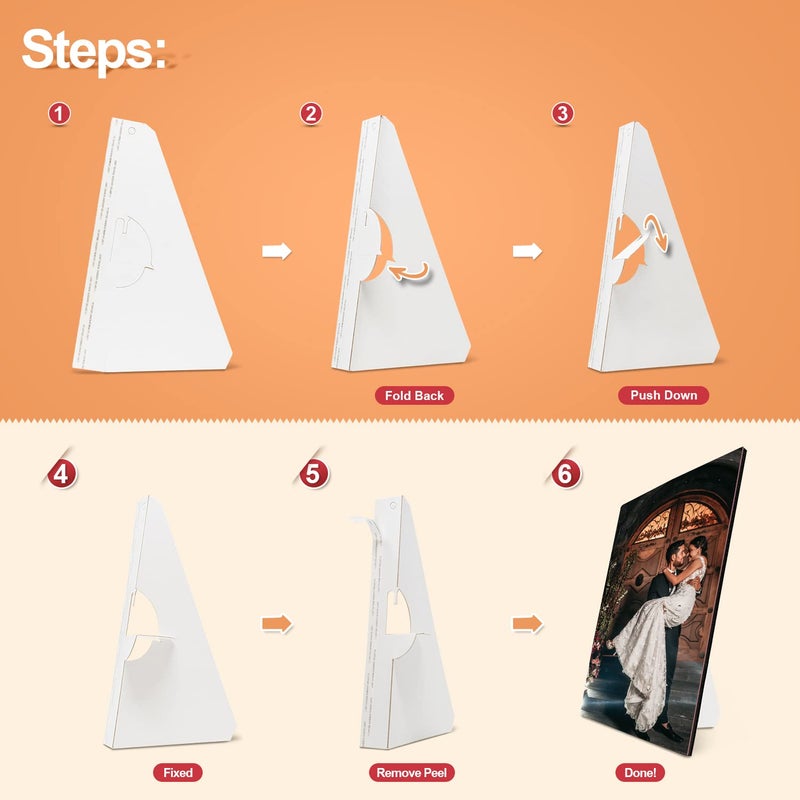 لينيكو مجموعة لاينكو من 25 قطعة من حوامل العرض الكرتونية مقاس 9 بوصات، حوامل عرض ذاتية اللصق، مناسبة للوحات الإعلانية، واللوحات القماشية، والصور الفوتوغرافية، والكتيبات، والملصقات، والأعمال الفنية والحرفية، باللون الأبيض - Image 5